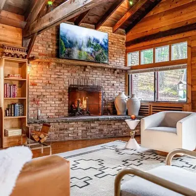 Couple's Retreat Lodge with Hot Tub and River Views