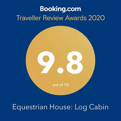 a yellow circle with the words eyelash technician house log cabin at Countryside Retreat Close to Ski Slopes in Pleasant Mount