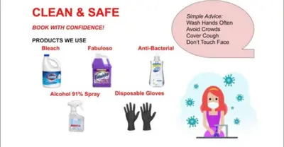 a poster of cleaning products with a woman and snowflakes at Cozy Gem in the Heart of East Rock with FREE Parking near Yale and DT in New Haven